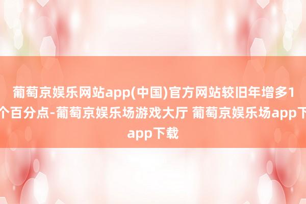 葡萄京娱乐网站app(中国)官方网站较旧年增多1.9个百分点-葡萄京娱乐场游戏大厅 葡萄京娱乐场app下载