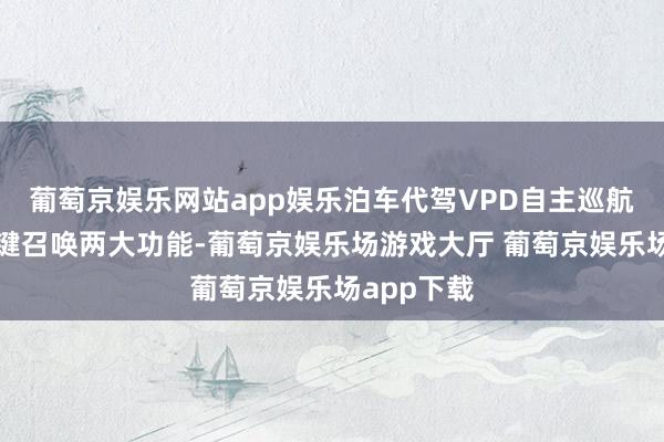 葡萄京娱乐网站app娱乐泊车代驾VPD自主巡航泊车和一键召唤两大功能-葡萄京娱乐场游戏大厅 葡萄京娱乐场app下载