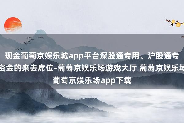 现金葡萄京娱乐城app平台深股通专用、沪股通专用为北向资金的来去席位-葡萄京娱乐场游戏大厅 葡萄京娱乐场app下载